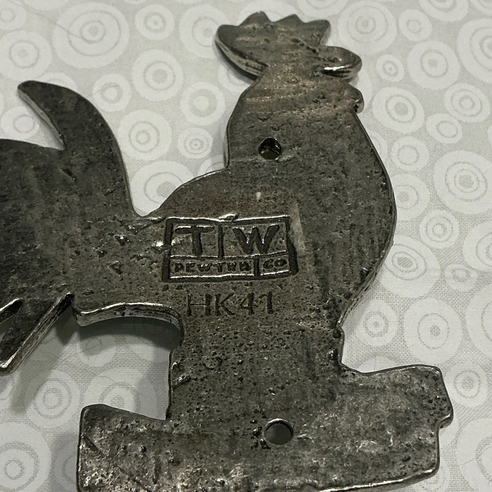Pewter Rooster Coat Wall Hook